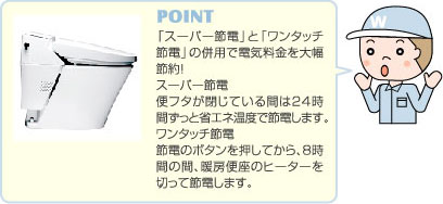 「スーパー節電」と「ワンタッチ節電」の併用で電気料金を大幅節約!